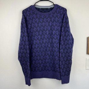 Greyson Golf Sweater Cashmere Wool Crewneck Mens Small Purple MSRP $350